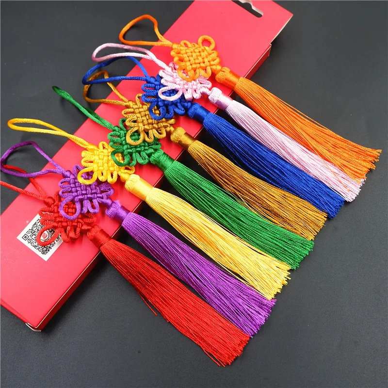 

Chinese Knot Small Pendant Big Red Handmade Tassel Hanging Decoration Chinese Characteristic Gift