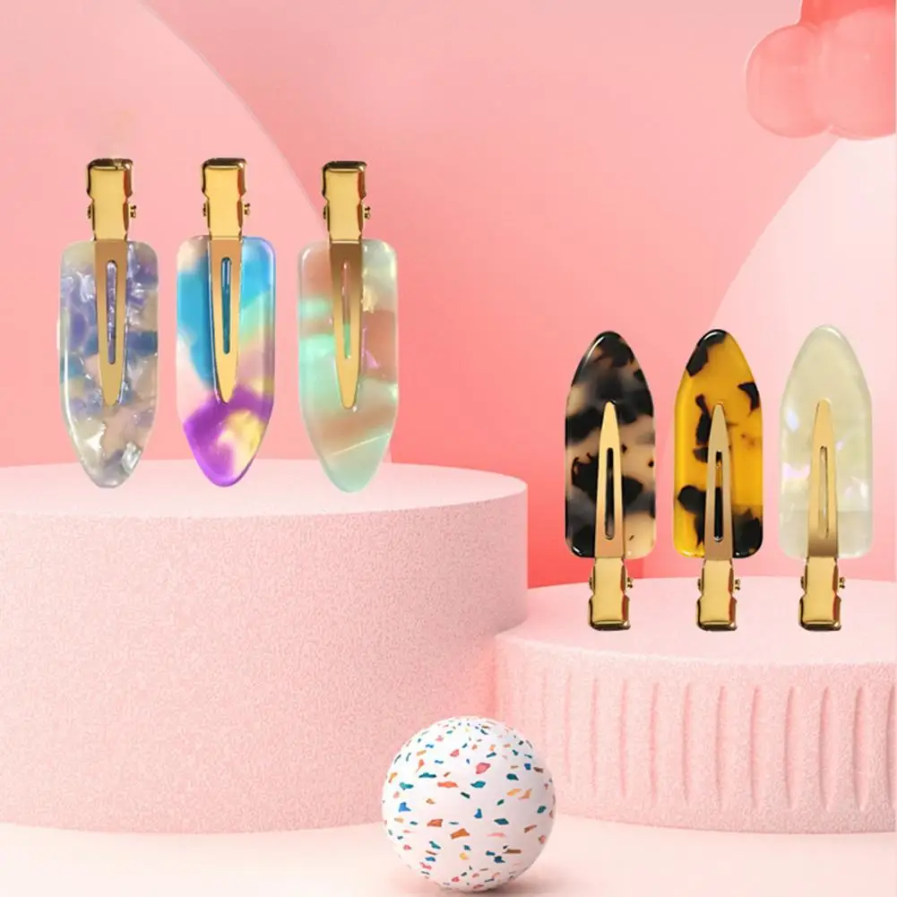 

2021 New Women Girls Styling Hairpins Hair Clip Fix Fringe Barrette Elegant Novelty Flat Splint Flexible Hairpin for Daily Use