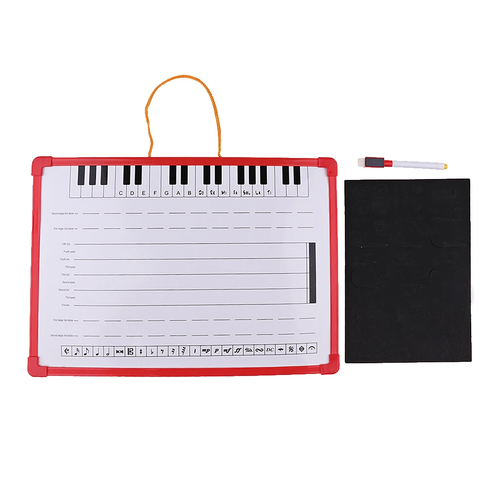 1 Set Music Theory Instruction Board Writing Whiteboard for Meeting School Teaching | Спорт и развлечения