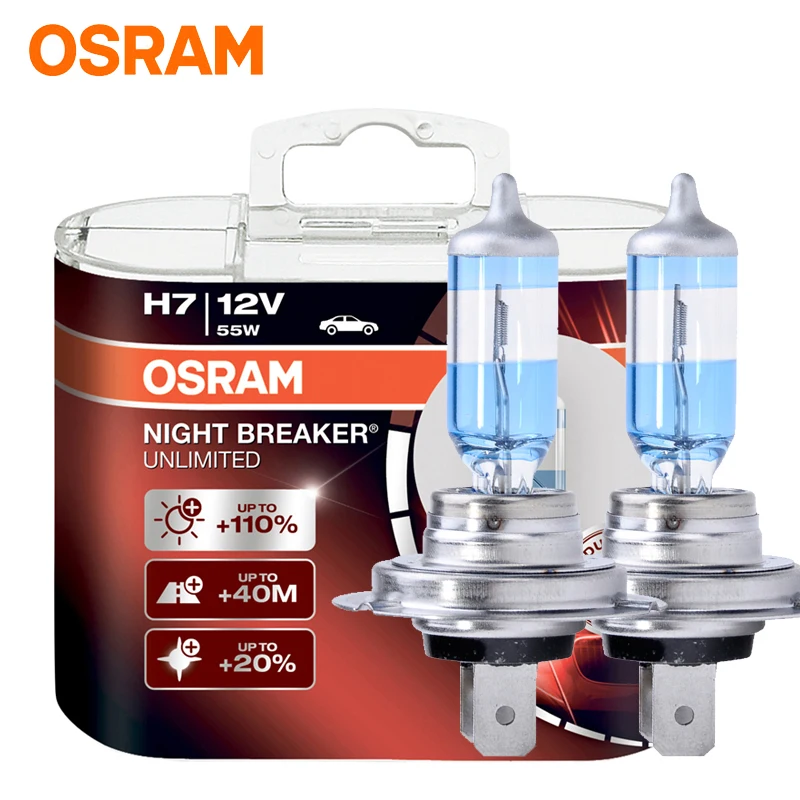 Osram Автомобильная фара H7 галогенная лампа H4 Лампа 12 В для Excelle Lavida Buick GL8 Chevrolet Cruz Ford