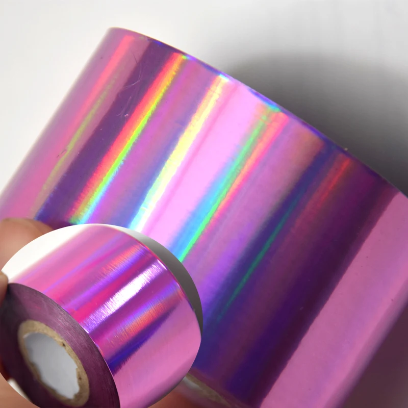 120 м * 4 см Лазерная Фольга для ногтей переводная Наклейка ногтевого дизайна