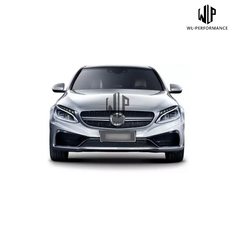 W205 комплект кузова автомобиля ПУ Неокрашенный передний бампер задний для Mercedes Benz