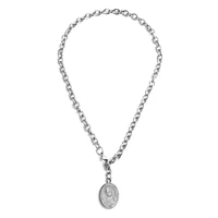 catholic stainless steel virgin mary pendant necklace for women christian metal virgin mary chunky chain choker