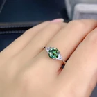 MeiBaPJ 1 карат зеленый синтетический бриллиант тенденции моды кольцо для женщин 925 стерлингового серебра ювелирные украшения Свадебные украшения