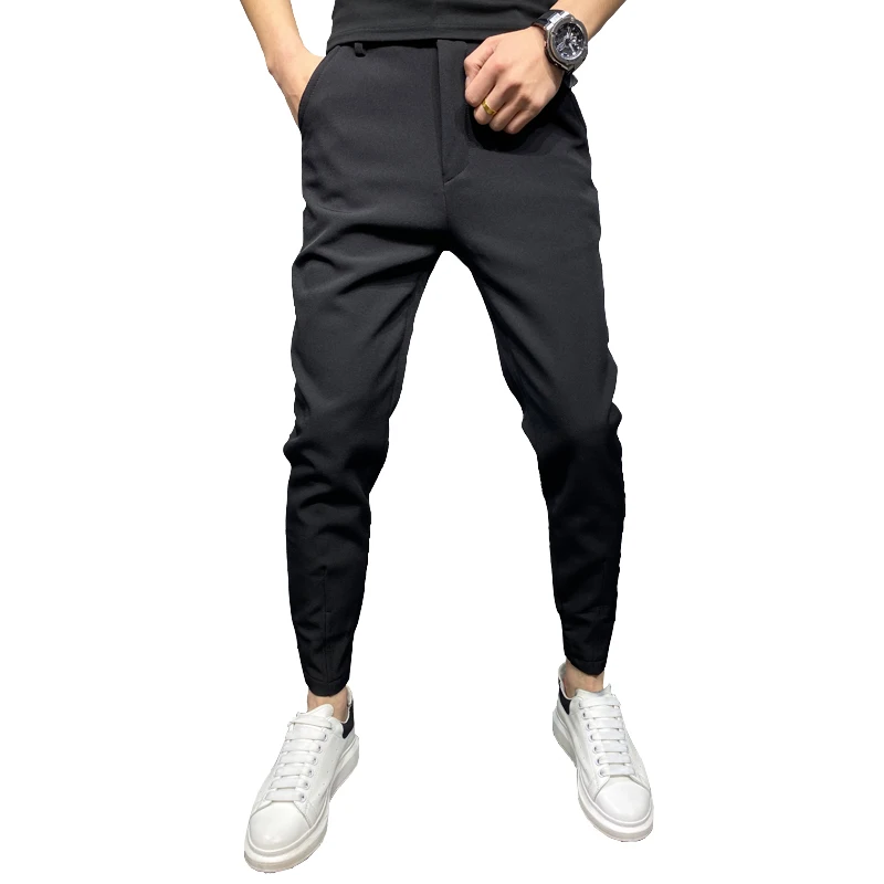 

Autumn Winter Warm Harem Pants Men Clothes 2021 Korean Fashion Slim Fit Casual Joggers Black Trousers Hip Hop Streetwear 36-28