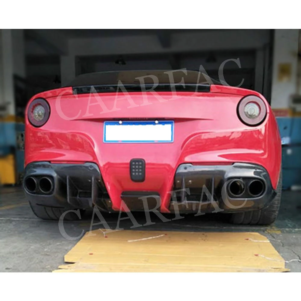 Задний диффузор для губ спойлер чехол Ferrari F12 Berlinetta 2013 2016 задний бампер из