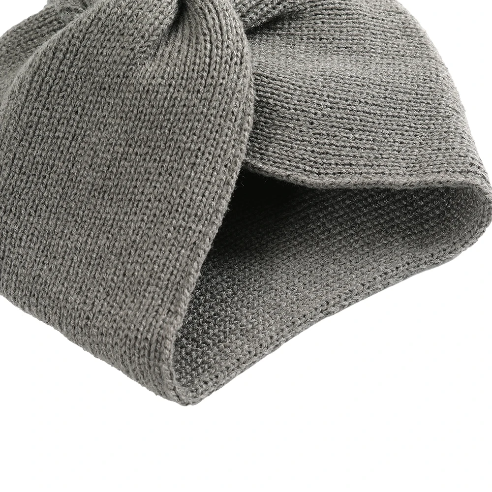 Банданы с узелком из молан тюрбан повязка на голову 2022 Осень-зима теплая вязаная