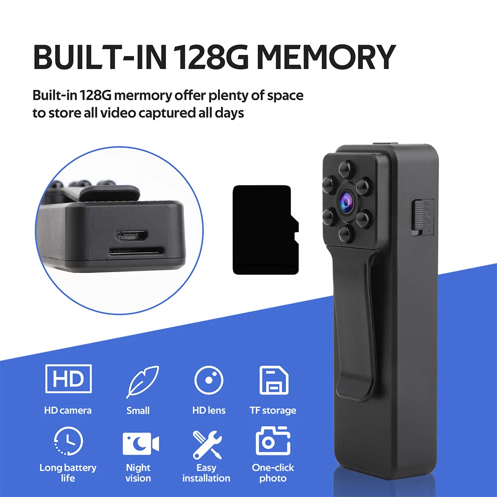 

New K11 Cycling Camera 1080P Portable Camera Wide Angle Police Video Recorder Body Camera Loop Recording Motorcycle Bike Camera