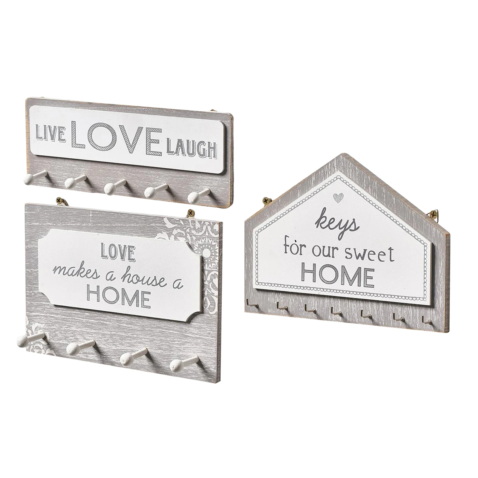 Деревянная подвесная табличка знак с крючками для крючков и 4/5/7 крепежных крючка