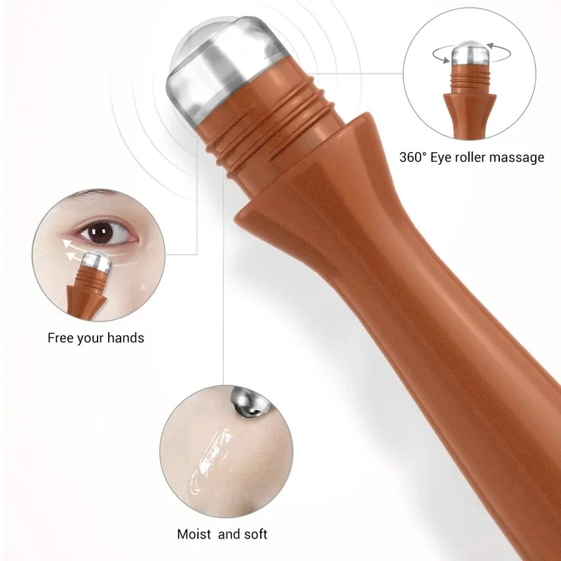 

Vitamin C Eye Serum Whitening Remove Dark Circles Fine Lines Anti Aging Moisturizer Eye Massage Roller Eye Skin 15ml