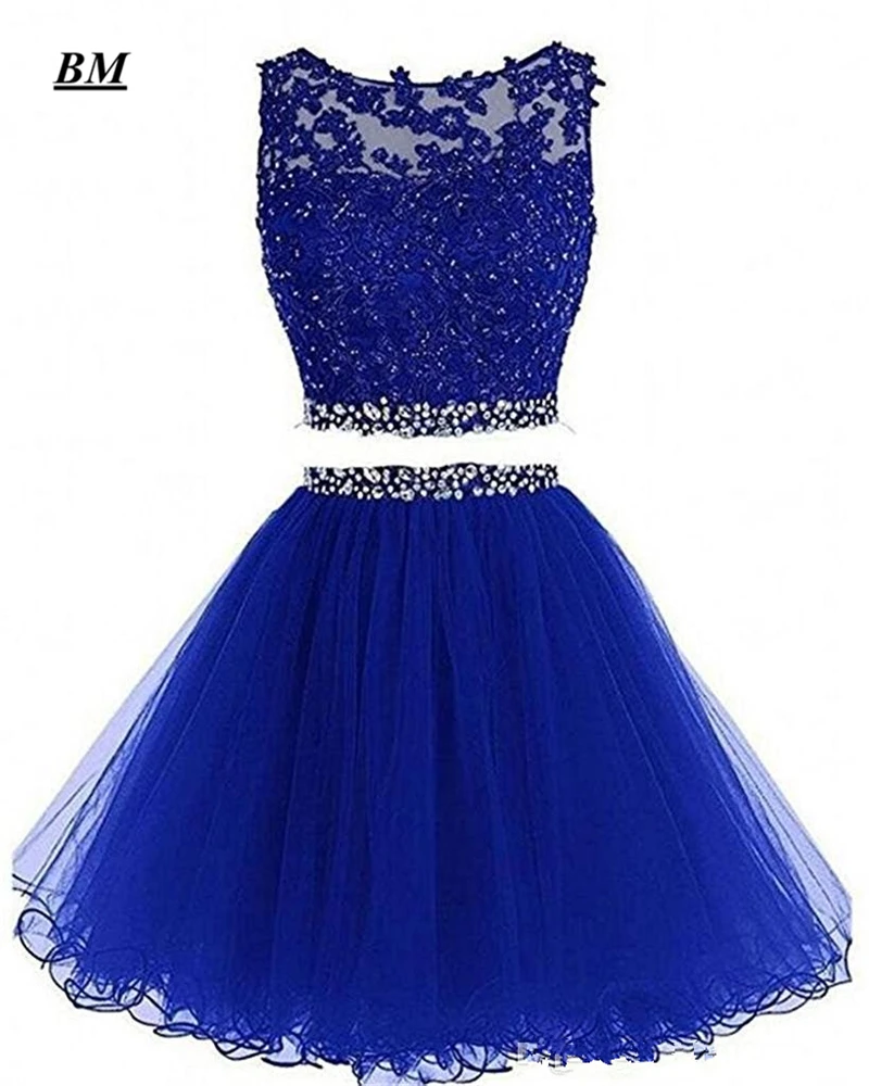 2021 короткие платья для встречи выпускников из двух частей с бисером Выпускной