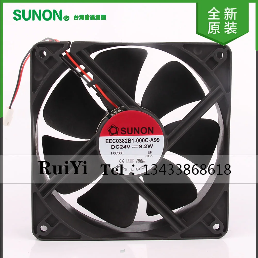 

For Sunon EEC0382B1-000C-A99 EEC0382B1-0000-A99 12038 24V Chassis Cooling Fan 9.2W 120X120X38MM Ventilador Graphics Card Fan