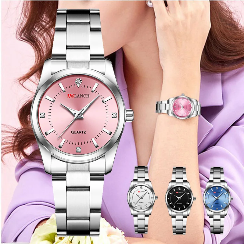 Женские розовые часы браслет роскошные брендовые маленькие женские