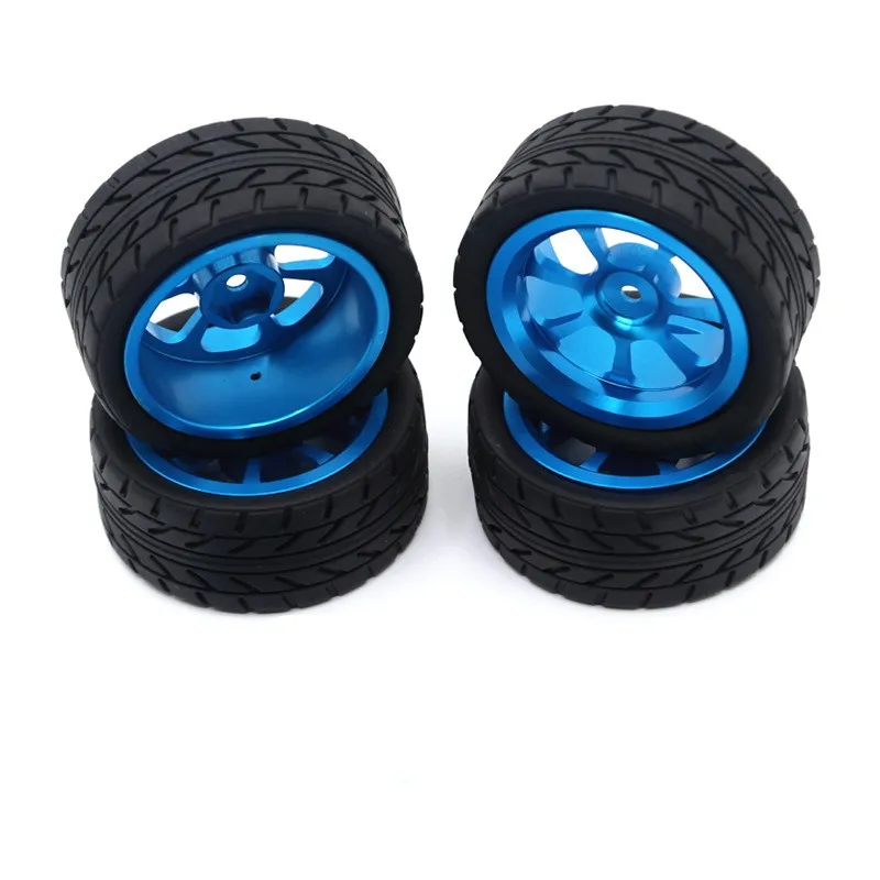 WLtoys-ruedas y neumáticos de Metal para coches teledirigidos, conjunto de 4 piezas, 124016, 124017, 124018, 124019, 144001 y 1/18