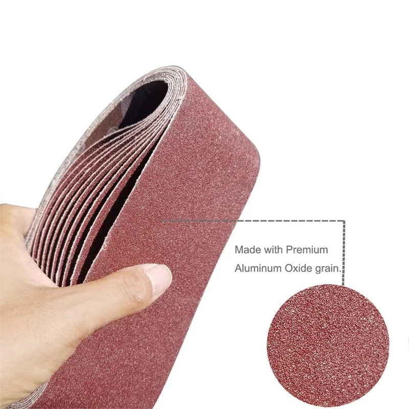 18 шт 3 дюймов X 21 алюминиевый оксид шлифовальный ремень (3 каждый из 60 80 120 150 240 400