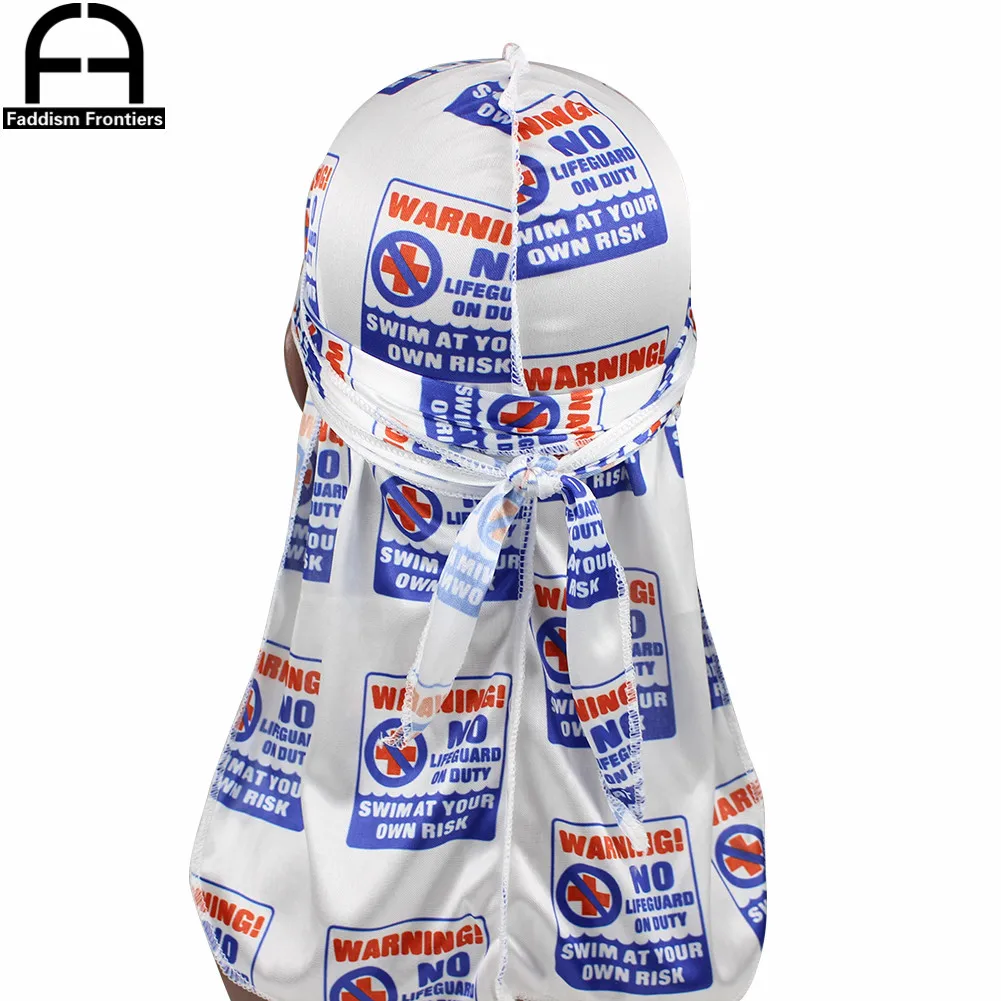 Мужская шелковая бандана Durag шелковистая Бандана с принтом для плавания