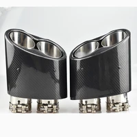 sormor carbon fiber and silver stainless steel muffler exhaust tip for audi rs3 rs4 rs5 rs6 rs7