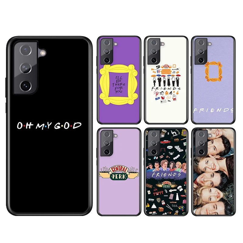 Друзья ТВ-серия для Samsung Galaxy S21 S20FE S10 S10e S9 S8 S7 S6 Ultra Plus Lite Edge 5G черный мягкий чехол