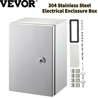 vevor electrical enclosure box 304 stainless steel thickened dust lock ip65 waterproof for protecting indoor outdoor circuits