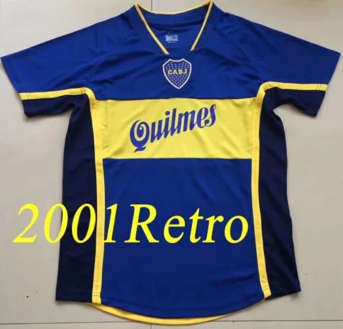 

men Top Quality 10 ROMAN 9 PALERMO 2000 2001 2002 97 98 Boca Retro shirt TEVEZ MARADONA CARLITOS Riquelme 2001 Retro shirt