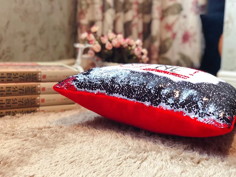 Большая подушка с блестками и наполнителем 40 см 420 г | Игрушки хобби