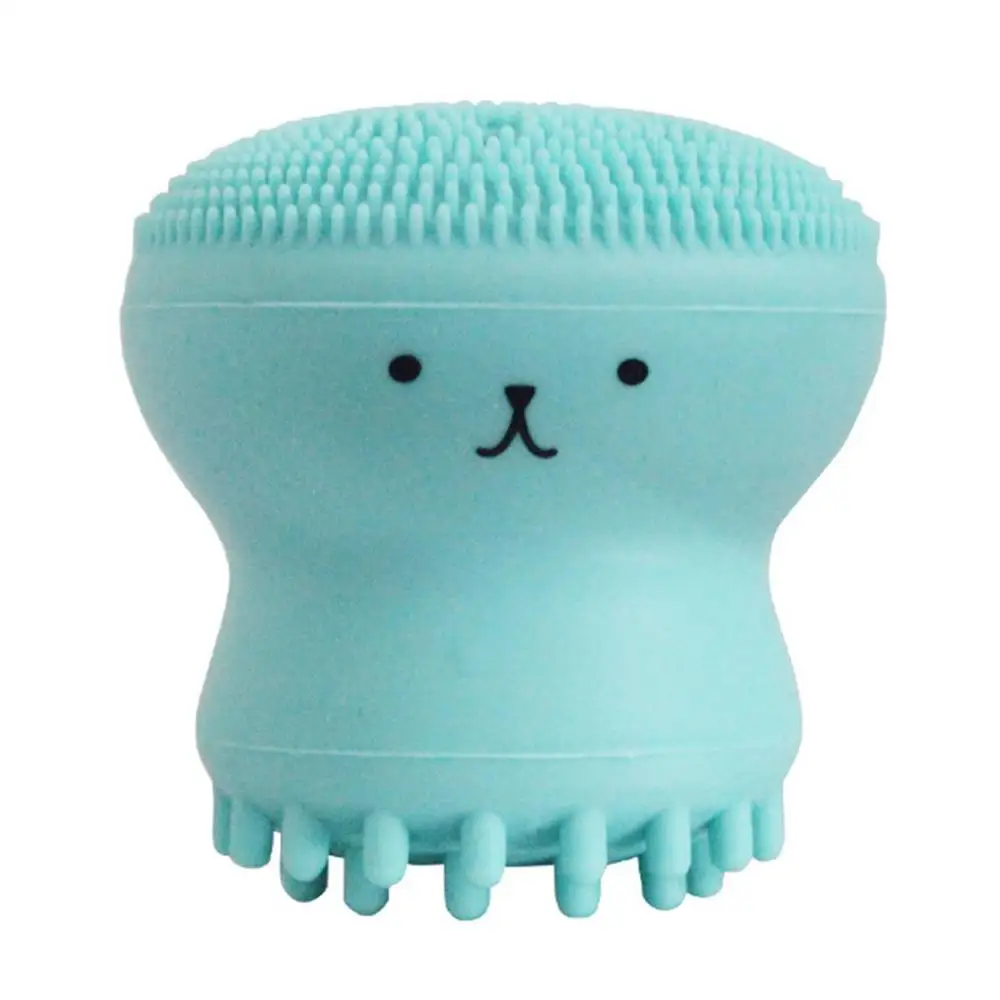 

Small Octopus Shape Silicone Facial Cleaning Brush Deep Pore Cleaning Exfoliator Cute Animal Face Washing Brush Skin Care