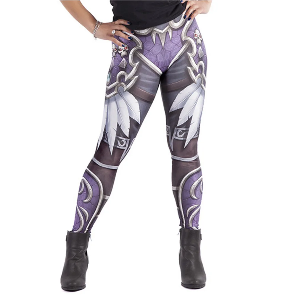 Готические Женские легинсы с высокой талией Леггинсы пуш ап для фитнеса и