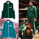 Костюм для косплея в Корейском стиле из игры кальмар, мужская куртка Li Zhengjae, одинаковая спортивная одежда, Модель 456 года, худи в национальном стиле на Хеллоуин