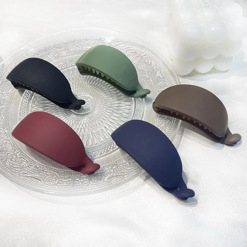 

New Fashion Banana Clip High Ponytail Hairpin Solid Color Geometric Irregular Hairpins for Woemn Home Accessories