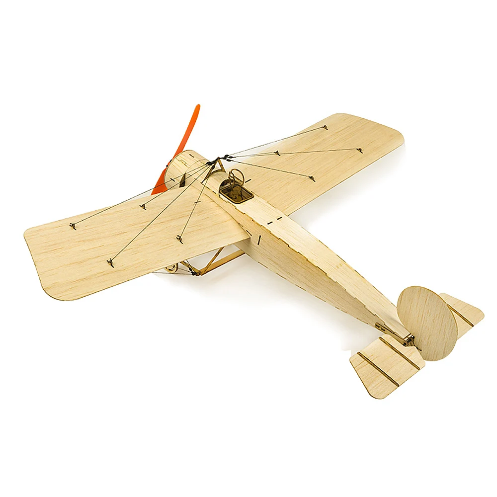 K0801 Mini Fokker-E Balsa деревянный 420 мм разлетный самолет Радиоуправляемый игрушечный