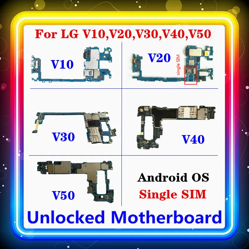 Материнская плата для LG V10 V20 V30 V40 V50 замена оригинальной материнской платы с