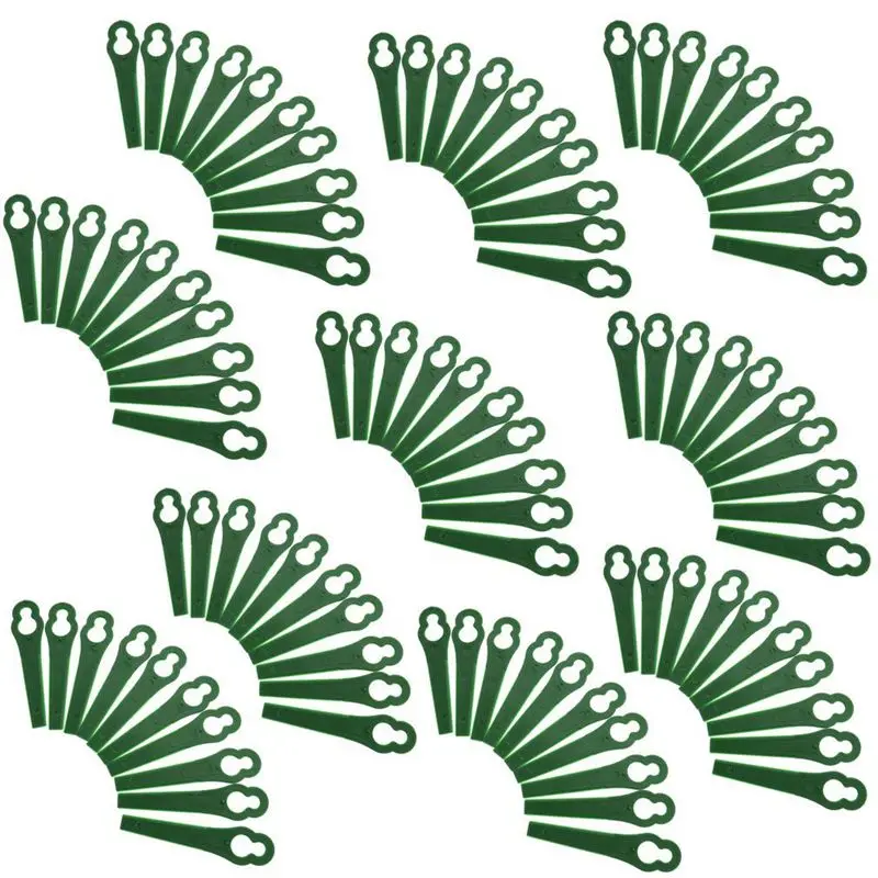 

100 Plastic Lawnmower Strimmer Trimmer Blade Green For ART23 Accutrim