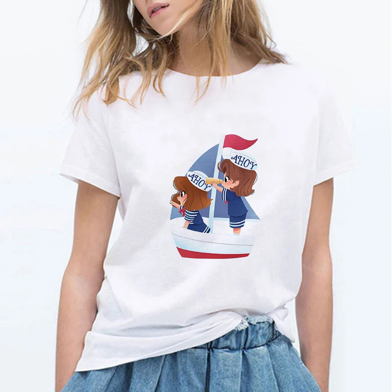 Lus Los Новая мода футболки для женщин Сезон весна лето Стильная футболка с