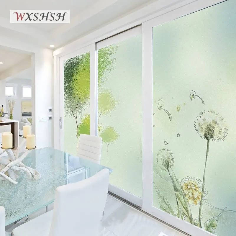 Статическая наклейка из стекла на заказ декоративная виниловая пленка с узором