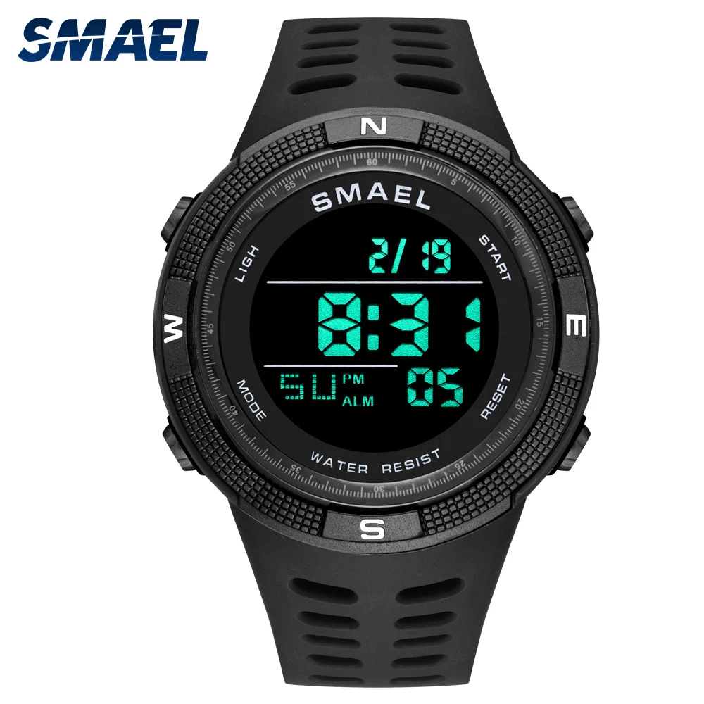 SMAEL Brand 1915 Men's Watches 2021 Waterproof Chronograph Electronic Wrist Watch Man Digital Sport Stopwatch Led Alarm Clock | Наручные