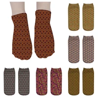 fashion geometric hexagon cotton socks for men women honeycomb pattern casual breathable summer socks harajuku low ankle socks