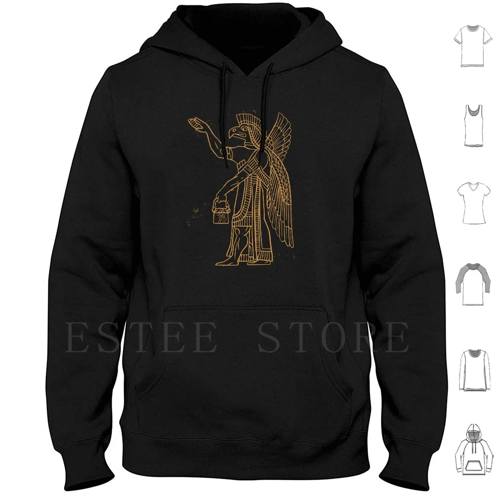 

Anunnaki Hoodies Long Sleeve Anunnaki Ancient Assyrian Sumerian God God Mesopotamia Nibiru Mesopotamian Babylon