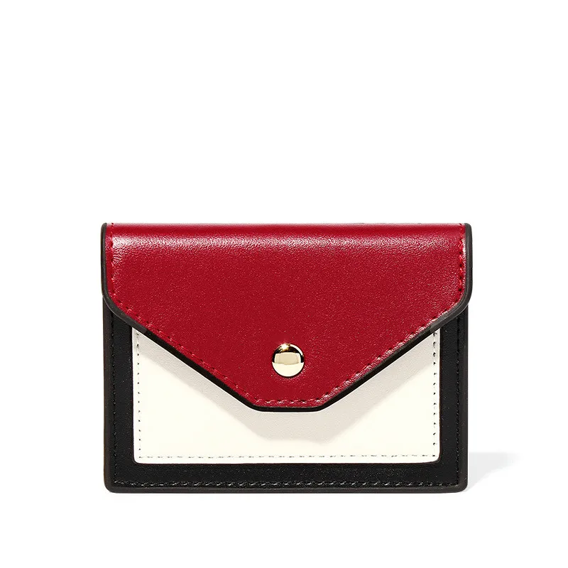 Короткий женский кошелек Повседневная маленькая сумка для карт с пряжкой мягкие