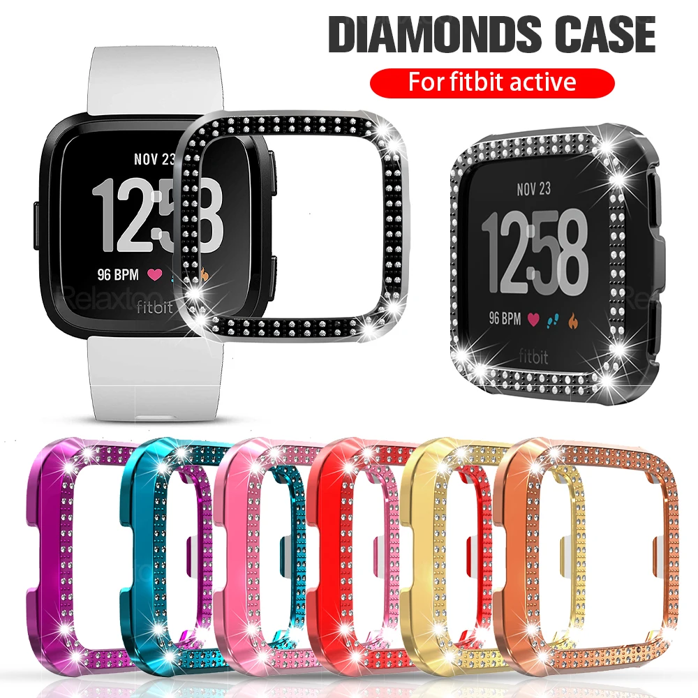 Защитный чехол с алмазным покрытием для Fitbit Versa1 Versa 2 versa lite Защитная крышка экрана