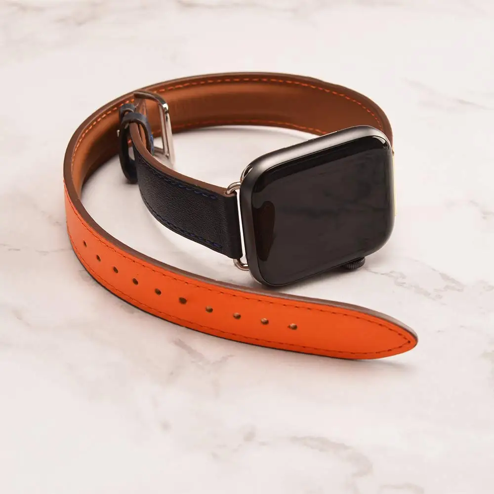 Ремешок для наручных часов Apple watch 6 Группа 44 мм 40 iWatch 42 38 версия натуральная кожа