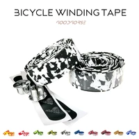 camouflage pattern multi color bike handle dead fly racing bicycle winding tape sweat absorbent non slip strap pieces