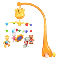 baby toys crib holder rattles bracket musical crib mobiles toys 0 12 months with timing hanging rotating animals soothers toys