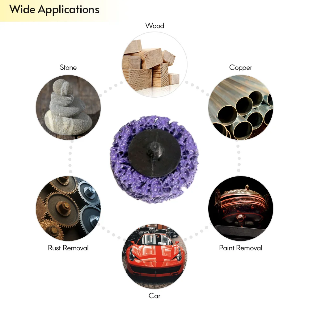 

6PCS 2Inch Strip Discs Stripping Wheel with 1 Shank for Angle Grinders to Remove Paint Varnish Oxidation Rust Welds