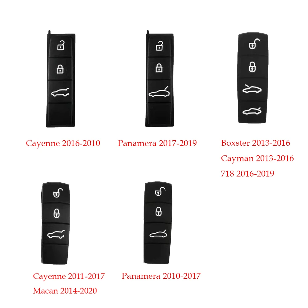 

replacement rubber button for porsche 9YA Cayenne 971 Panamera key shell 3 Button Remote Key Fob Case Rubber Pad car remote key