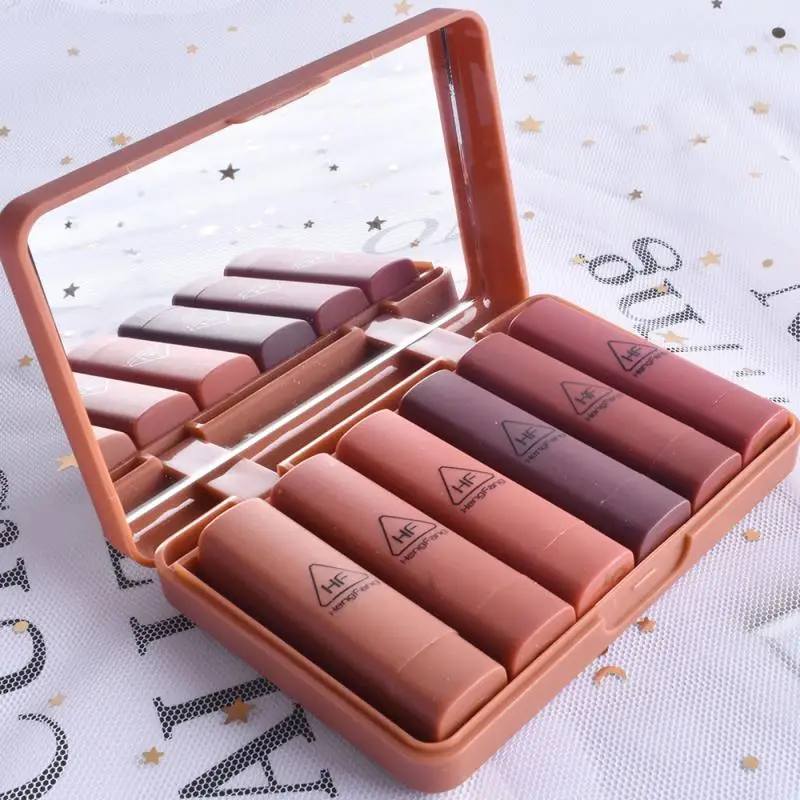 

6pcs/set Lipstick Set Lipsticks Women Fashion Lip Pumpkin Matte Waterproof Long Lasting Makeup Cheap Gift Cosmetic
