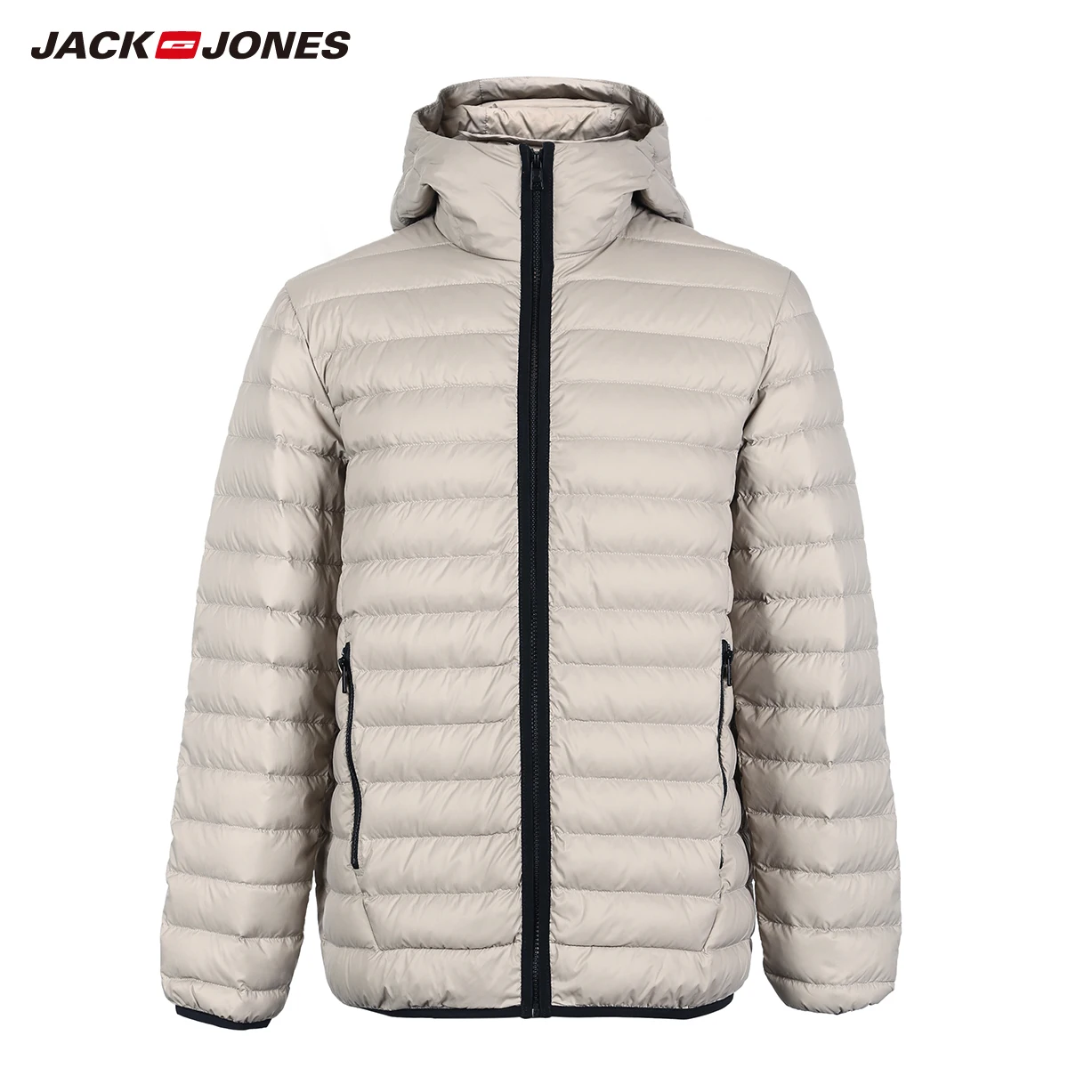 JackJones мужское однотонное Спортивное зимнее теплое пуховое пальто с капюшоном |