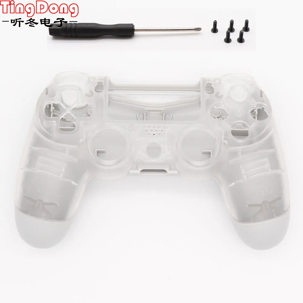 Прозрачный корпус передней панели белый чехол-накладка для Playstation 4 Pro PS4 V2 Controller с