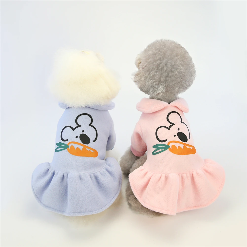 

Fashion Cotton Pet Clothes Cute Bear Radish Pattern Puppy Dress Cat Dog Clothes Chihuahua Kitten Wedding Party Tutu Skirts