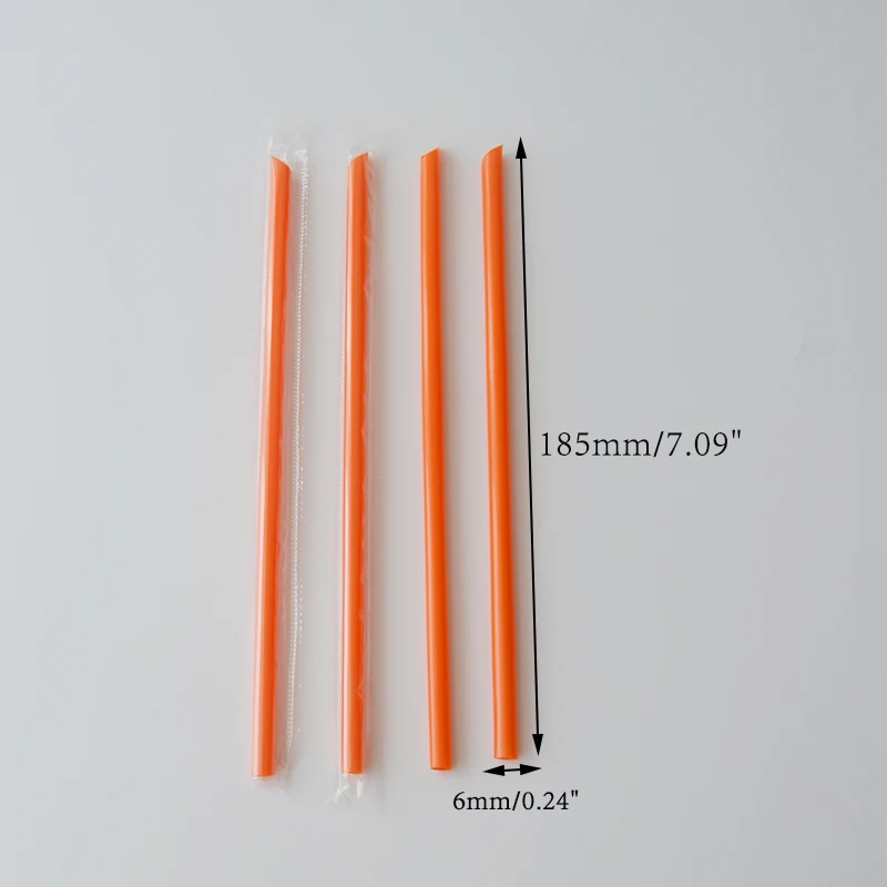 100 штук оранжевый соломенная 185 мм длиной Свадебная вечеринка коктейльное
