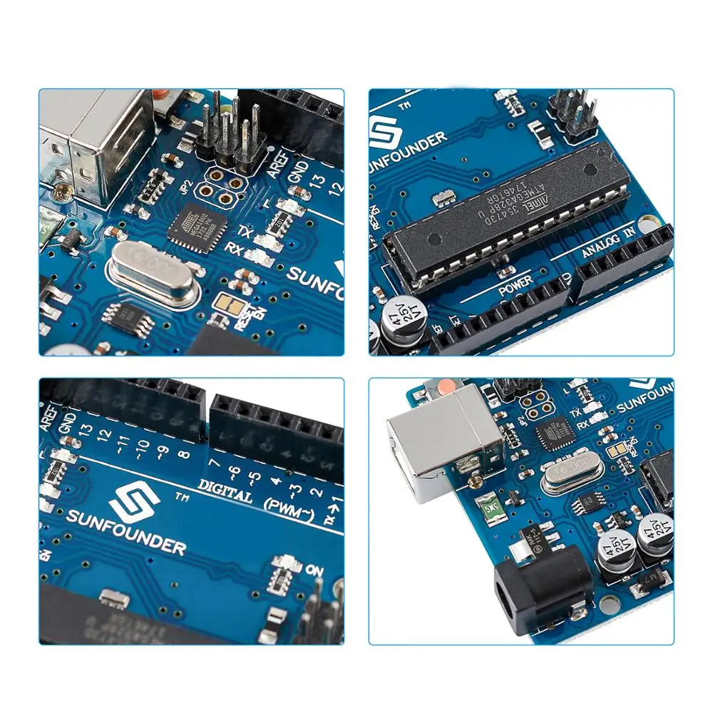 SunFounder Uno R3 для Arduino ATMEGA328P ATMEGA16U2|board shirt|board bagboard package |